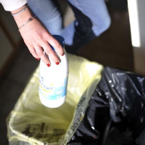 Sac jaune déchets recyclables