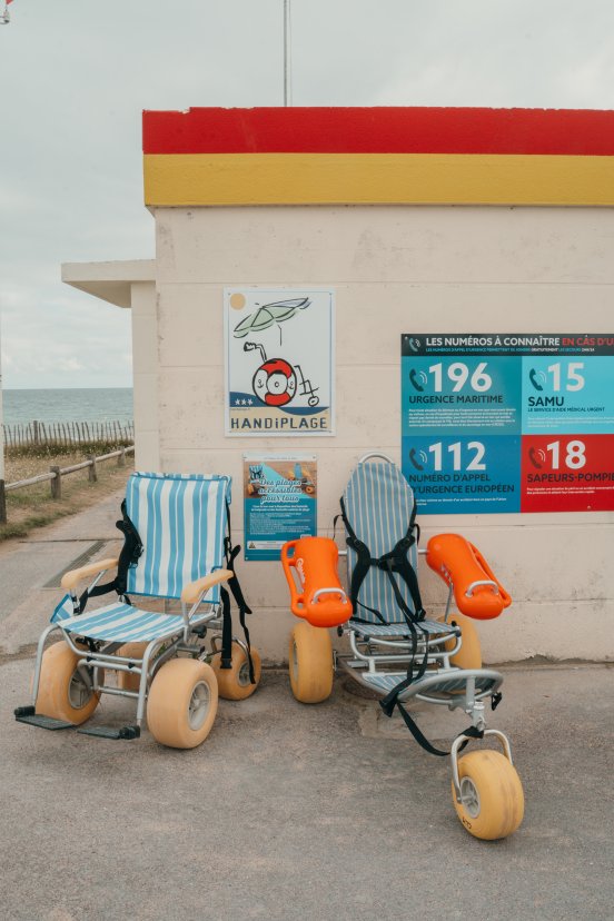 Fauteuil PMR plage Caen la mer