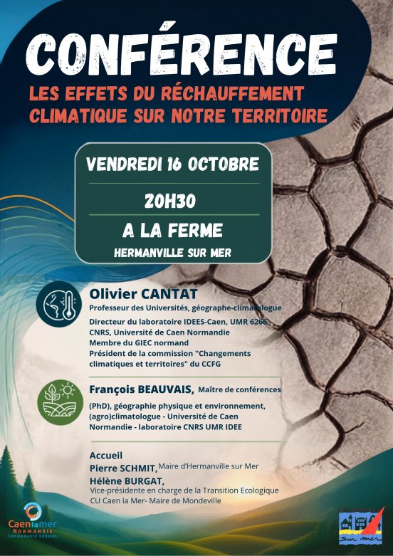 Conférence Hermanville sur Mer - réchauffement climatique