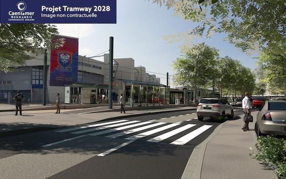 Maquette projet tramway 2028 - Stade d'Ornano