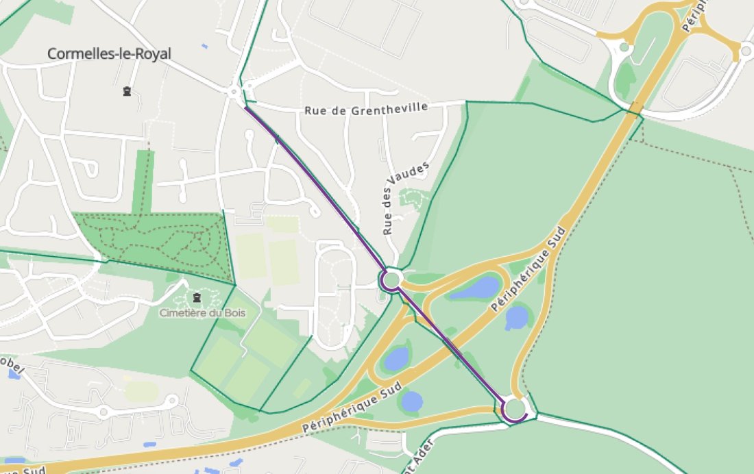 Carte piste cyclable Cormelles-Soliers
