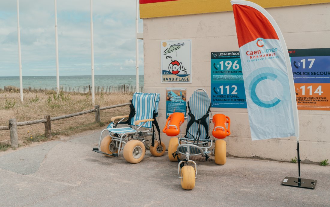 Fauteuil PMR plage Caen la mer