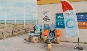 Fauteuil PMR plage Caen la mer